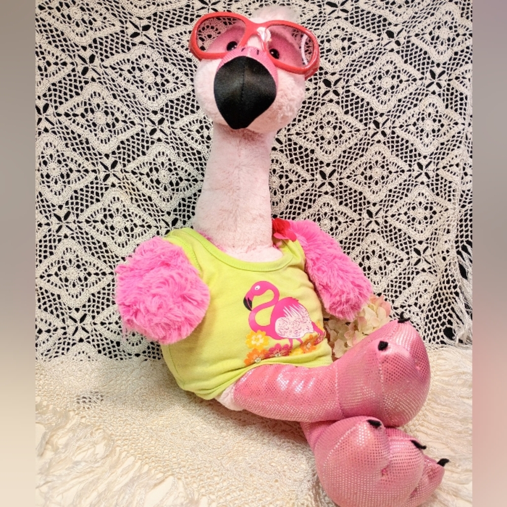 Build-A-Bear Pink Flamingo Plush with Glasses
